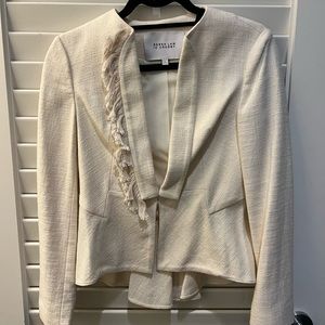 Derek Lam 10 Crosby cotton jacket with fringe.